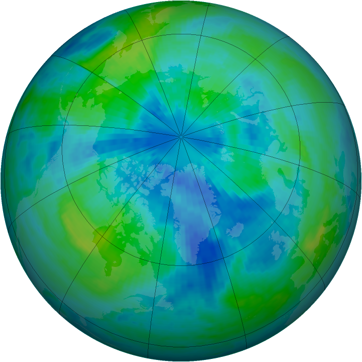 Arctic ozone map for 24 September 2002